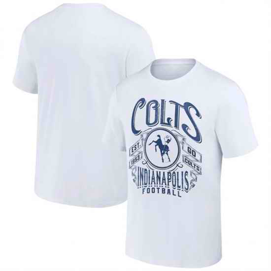 Men Indianapolis Colts White X Darius Rucker Collection Vintage Football T Shirt